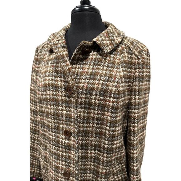 Pendleton Vintage Plaid Wool Button Front Blazer Peacoat Jacket Sz 16 - Picture 2 of 13